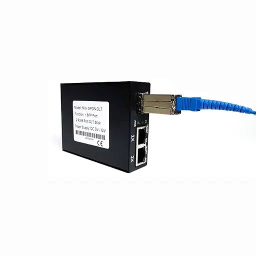[112904] 1Port GPON Mini OLT, 1310RX/1490TX 1.244G-RX/2.488G-TX 2dBm 8km SC/UPC, With 2GE OLT Case