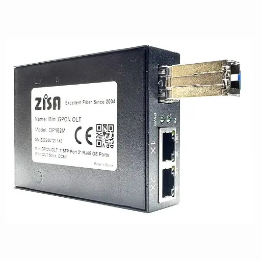 [112904] GPON Mini OLT, 1310RX/1490TX 1.244G-RX/2.488G-TX 2dBm 8km SC/UPC, With 2GE Uplink Port